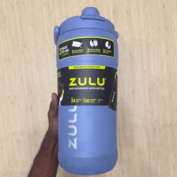 Zulu Mammoth Vacuum Triple Wall Insulated Stainless Steel Water Bottle, 101oz St - Picture 4 of 8